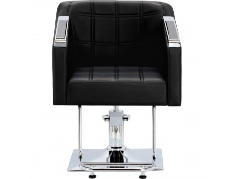 Σετ μαύρου χρώματος Pikos για κομμωτήριο και 2 περιστρεφόμενα υδραυλικά καρέκλες κομμωτηρίου με ποδοστήριο κινητή μπούκα κεραμικός νιπτήρας βρύση ντουζιέρα - 4