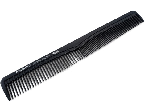 Χτένα κομμωτηρίου για ίσια μαλλιά από άνθρακα T&G 6 μαύρο