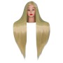 Κεφαλή προπόνησης Ilsa Blond 60 cm,  συνθετικά μαλλιά + λαβή, κεφαλή χτενίσματος κομμωτηρίου, αντίγραφο κεφαλής άσκησης - 2